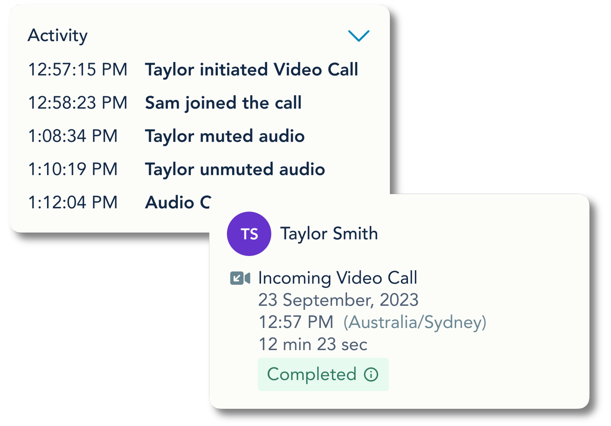 calls activity details