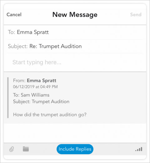 Replying to Received Messages