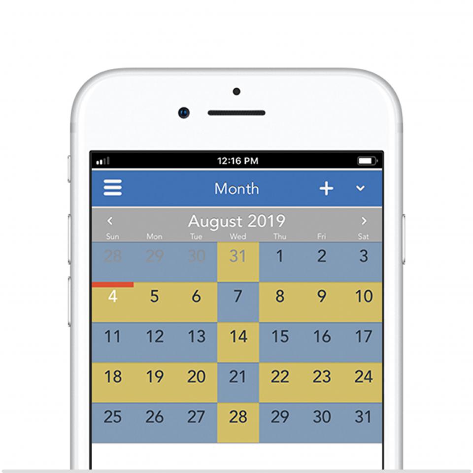 Alternating weeks with a midweek overnight 50/50 parenting schedule on OurFamilyWizard app