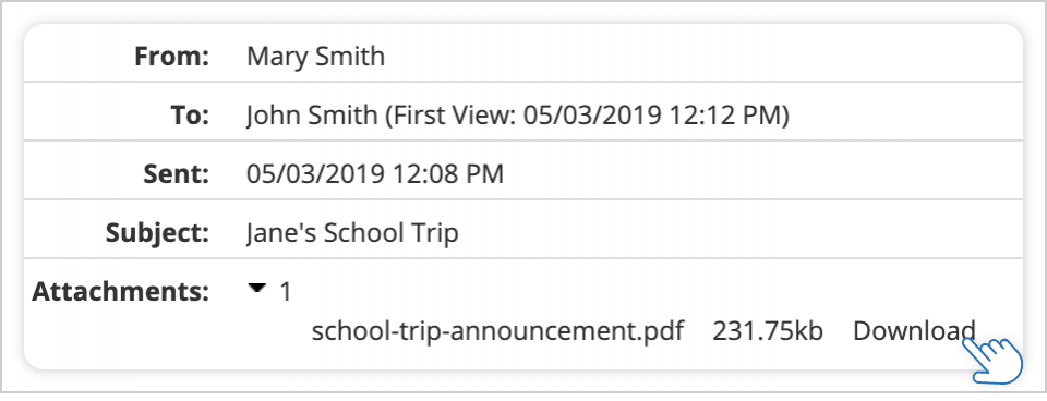 Downloading Attachments on Messages
