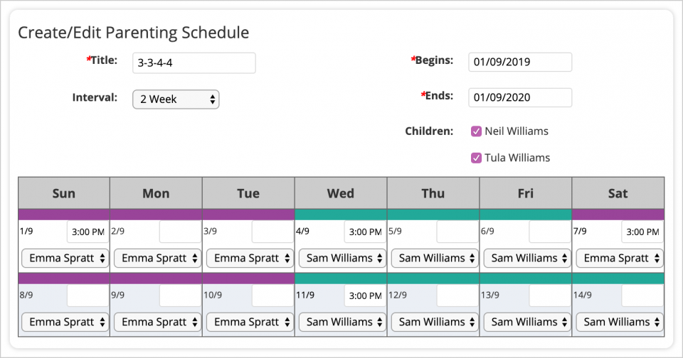 Parenting Schedules Parents Website Ourfamilywizard