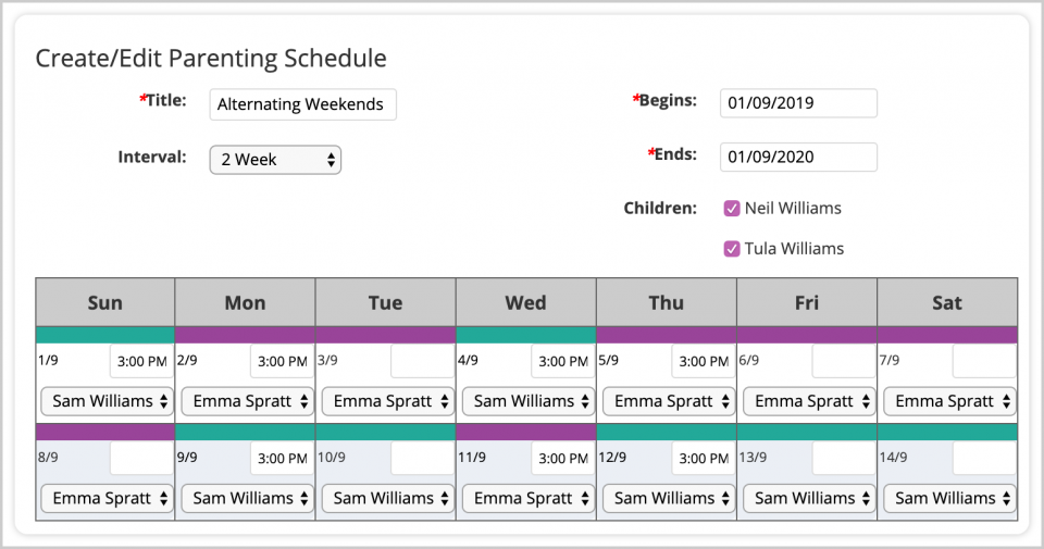 Alternating Weekends