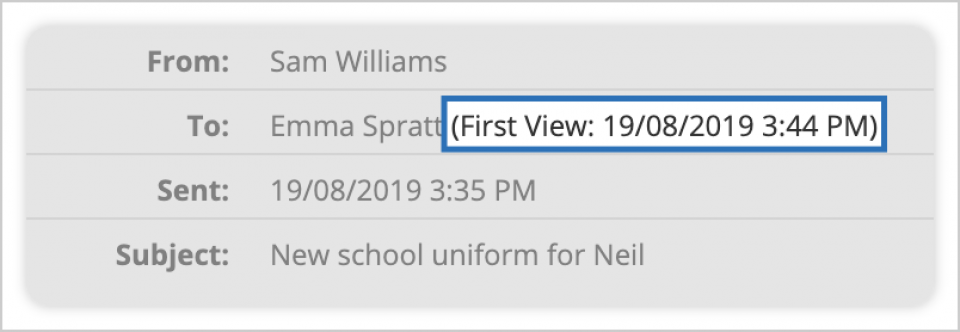 First Viewed History on a Message