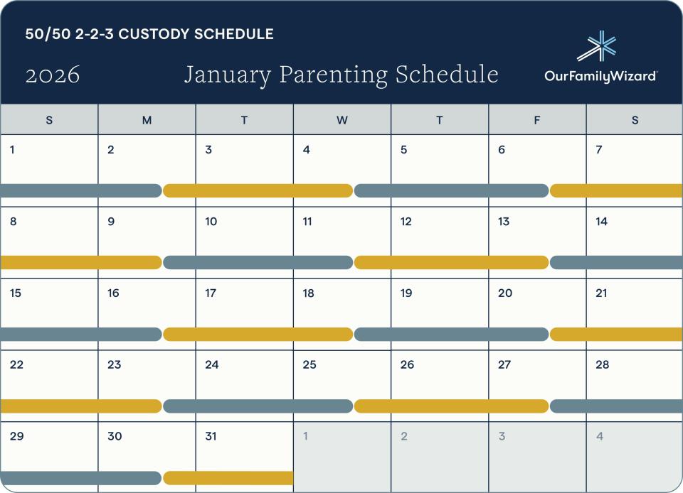 2-2-3 Schedule Calendar